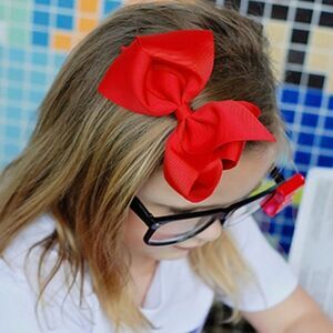 🌴 New Large 4” Grossgrain Bow - Fuscia, Dark Purple, Pink Dot